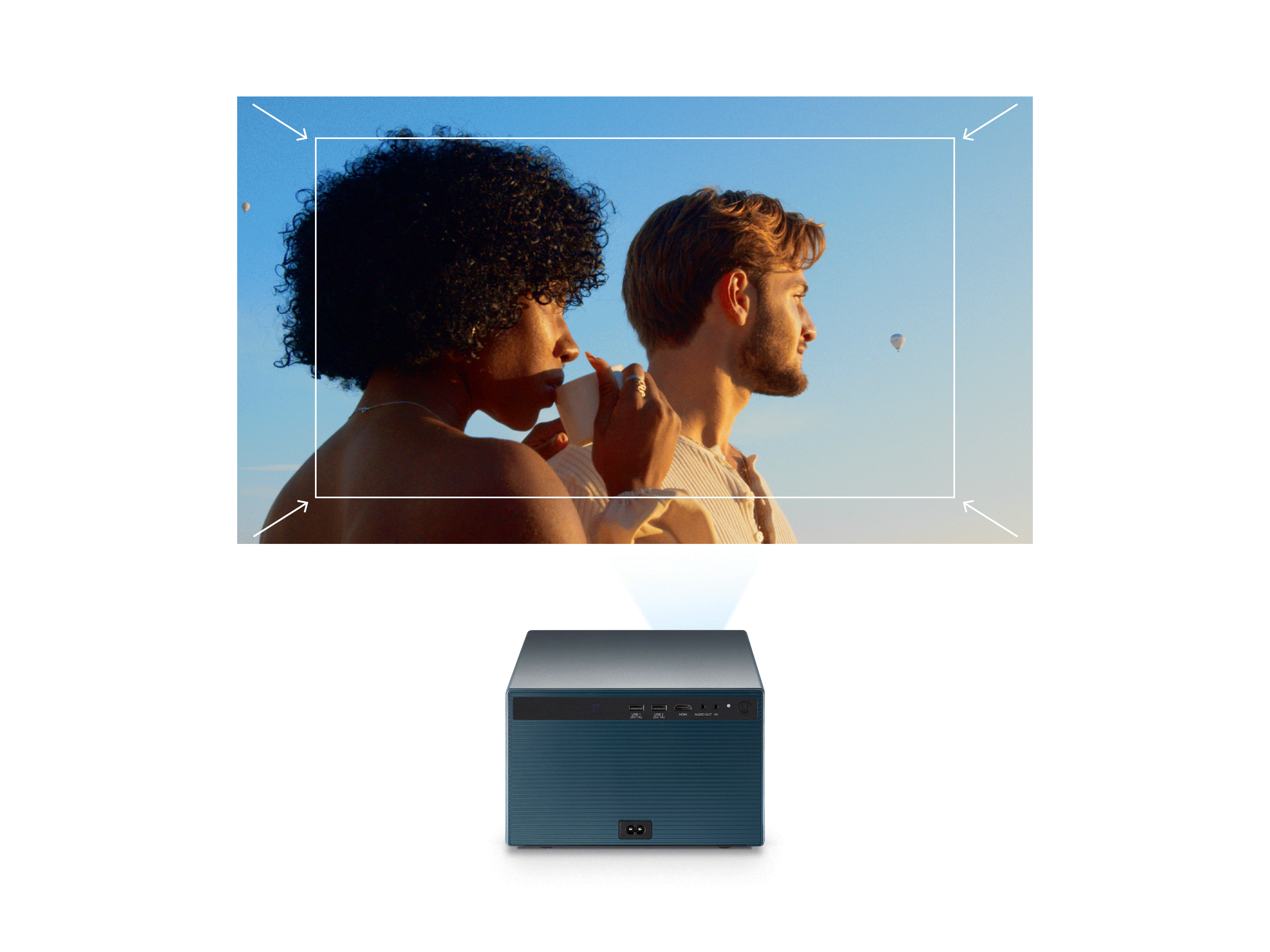 ViewSonic LX60HD 1080p Google TV 内蔵スマート LED プロジェクター